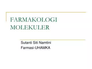 farmakologi molekuler