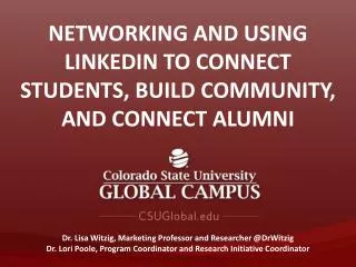 Networking and Using Linkedin to Connect Students, Build Community, and Connect Alumni