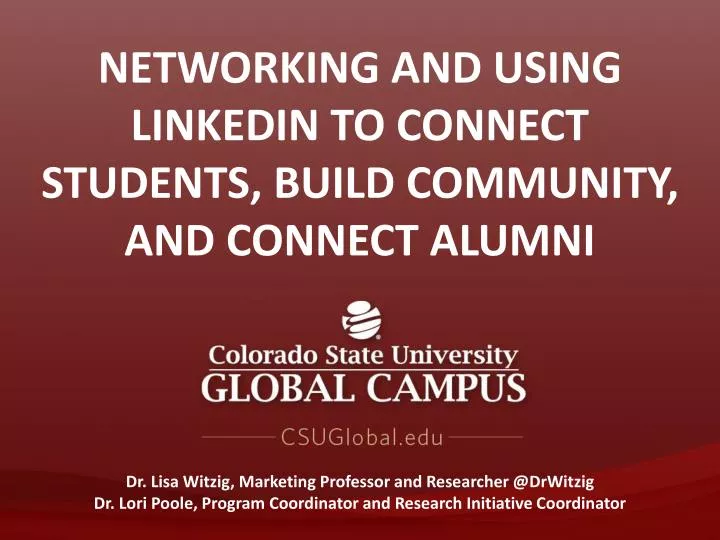 networking and using linkedin to connect students build community and connect alumni