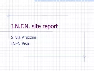 I.N.F.N. site report