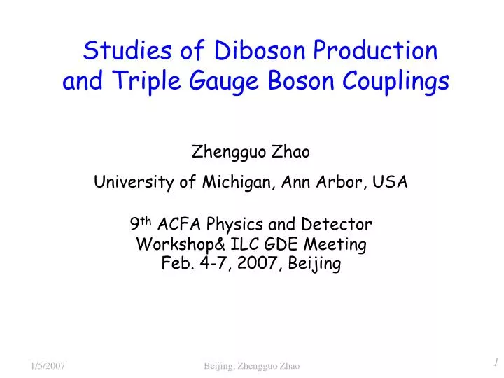 studies of diboson production and triple gauge boson couplings