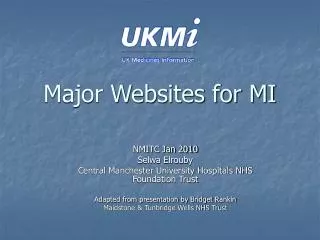 Major Websites for MI
