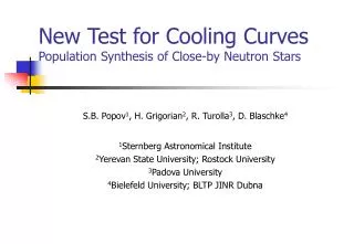 New Test for Cooling Curves Population Synthesis of Close-by Neutron Stars