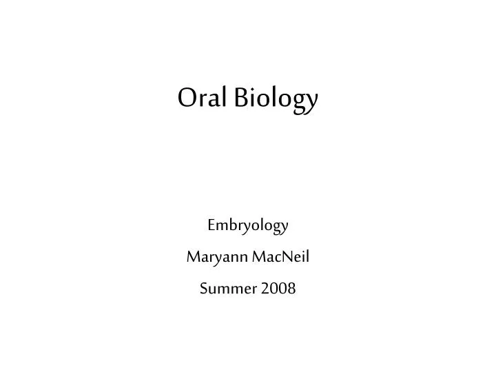 oral biology