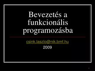 bevezet s a funkcion lis programoz sba