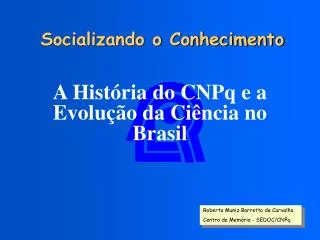 socializando o conhecimento