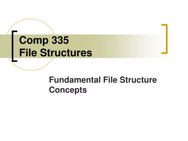 comp 335 file structures