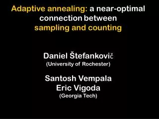 Adaptive annealing: a near-optimal connection between sampling and counting
