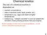 Chemical kinetics