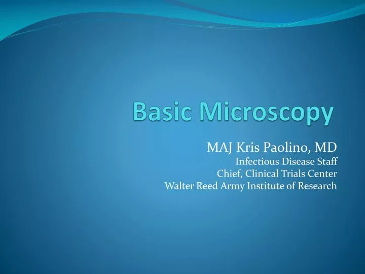 basic microscopy