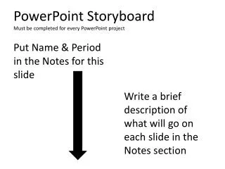 PowerPoint Storyboard Must be completed for every PowerPoint project