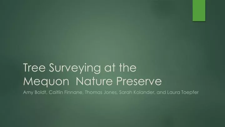 tree surveying at the mequon nature preserve