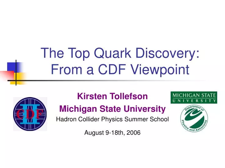 the top quark discovery from a cdf viewpoint