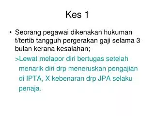 kes 1