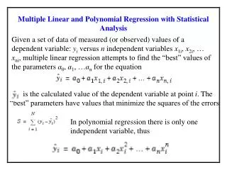Multiple Linear and Polynomial Regression with Statistical Analysis