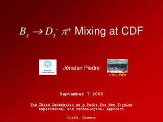 B s ? D s - p + Mixing at CDF