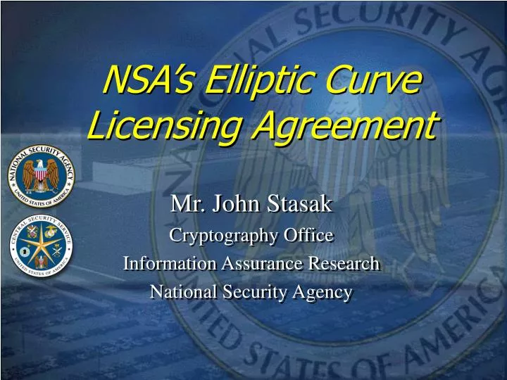 nsa s elliptic curve licensing agreement