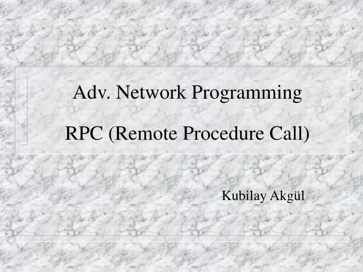 adv network programming rpc remote procedure call