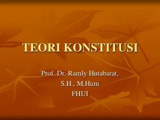 teori konstitusi