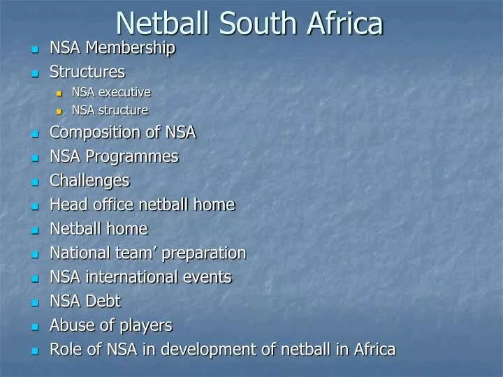 netball south africa