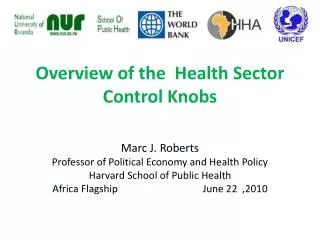 Overview of the Health Sector Control Knobs
