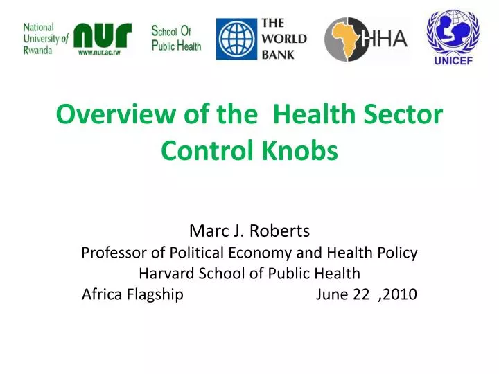 overview of the health sector control knobs