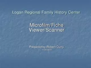 Logan Regional Family History Center