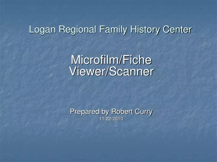 logan regional family history center