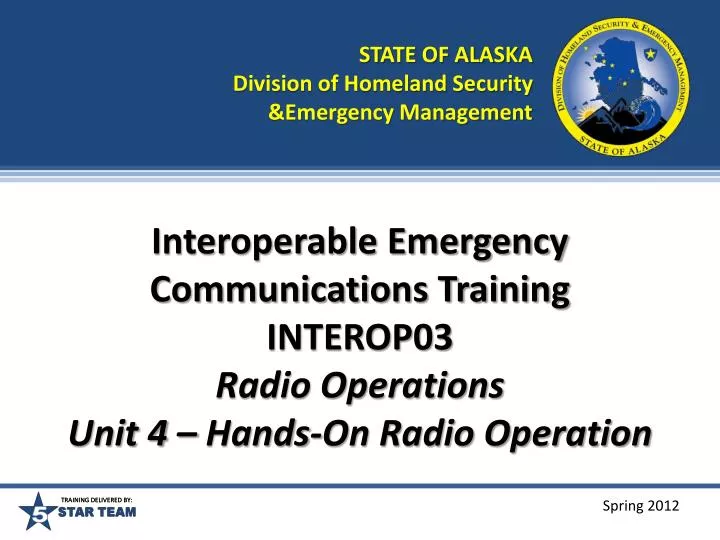 state of alaska division of homeland security emergency management