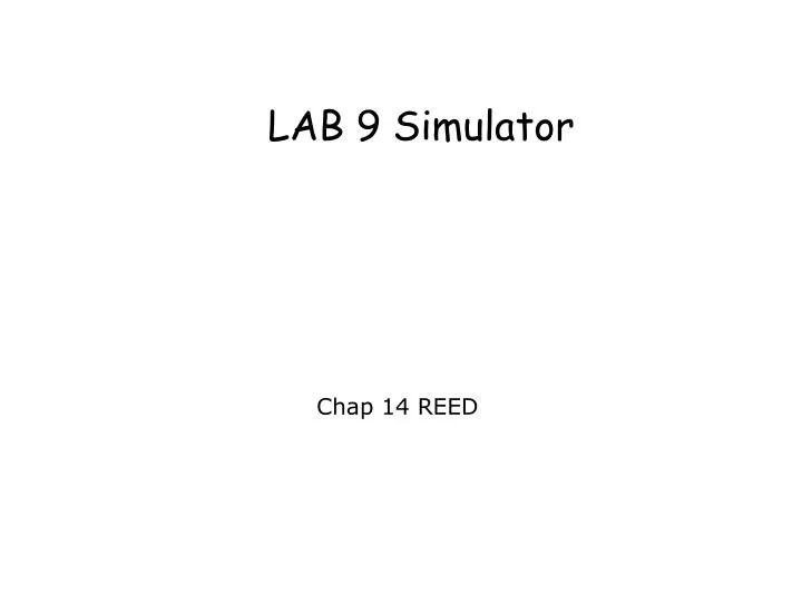 lab 9 simulator