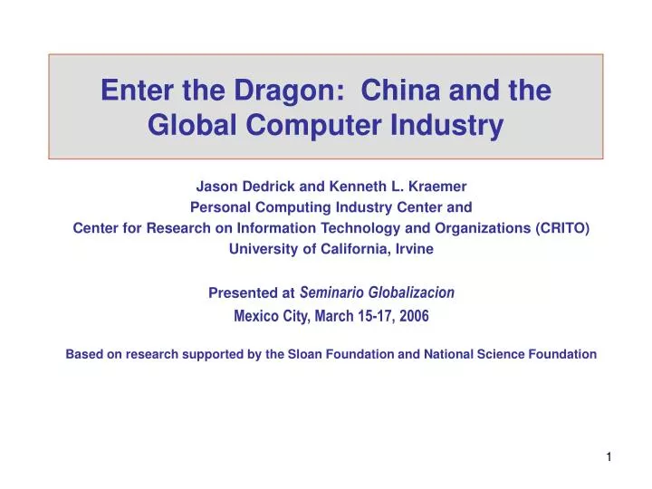 enter the dragon china and the global computer industry