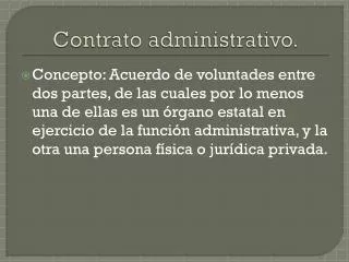 contrato administrativo