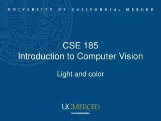 CSE 185 Introduction to Computer Vision