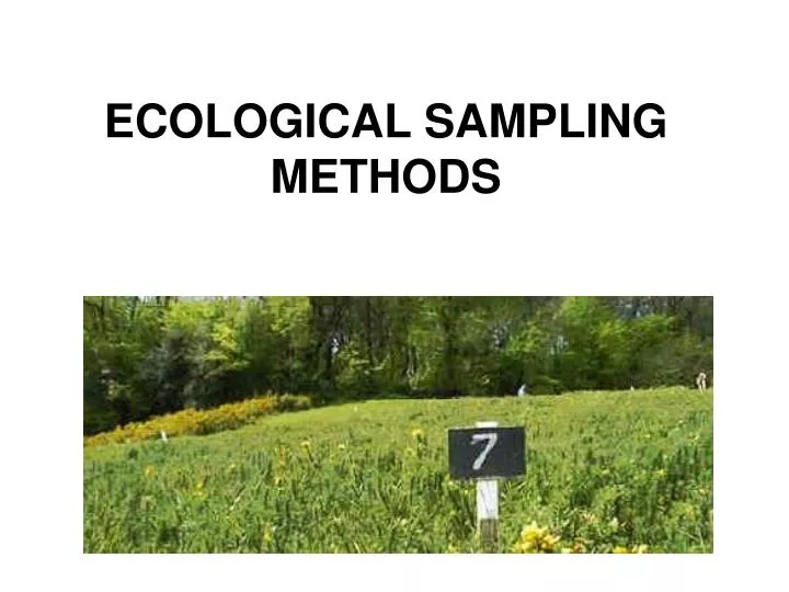 ecological sampling methods
