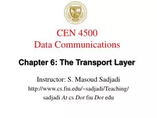 CEN 4500 Data Communications