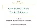 Quantitative Methods For Social Sciences - slide 1