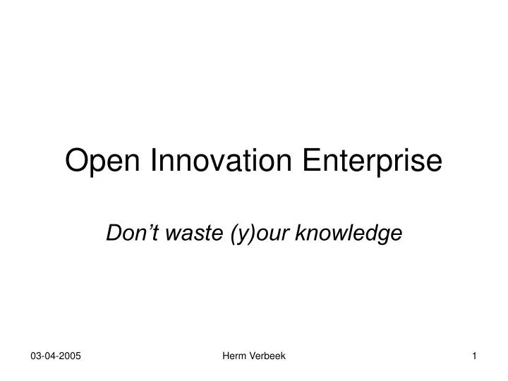 open innovation enterprise