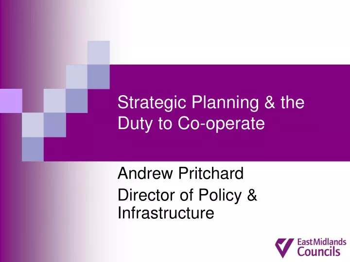 strategic planning the duty to co operate