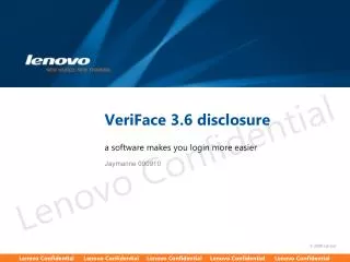 VeriFace 3.6 disclosure