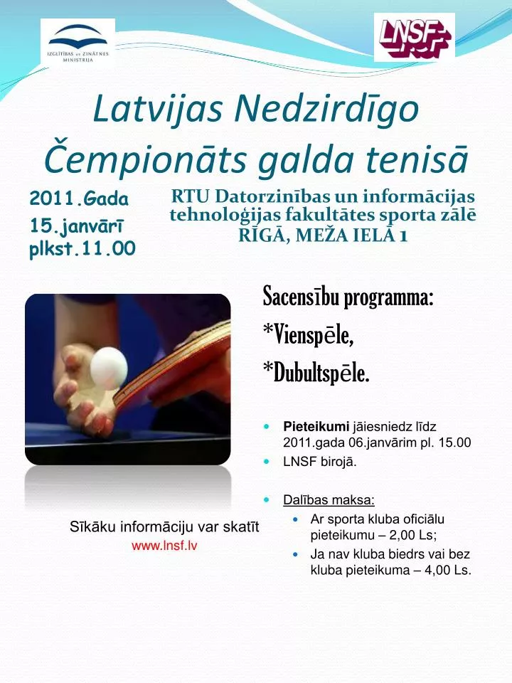 latvijas nedzird go empion ts galda tenis