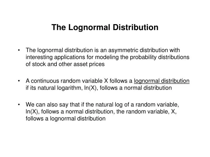 Ppt The Lognormal Distribution Powerpoint Presentation Free Download Id4207045 2951