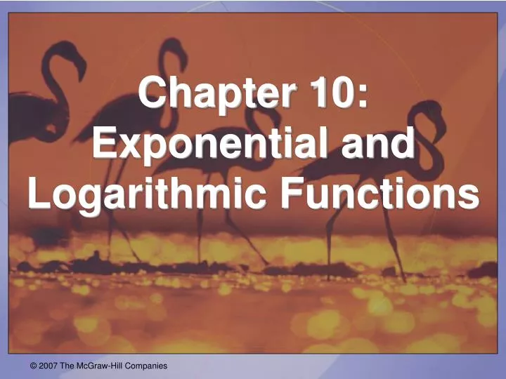 chapter 10 exponential and logarithmic functions