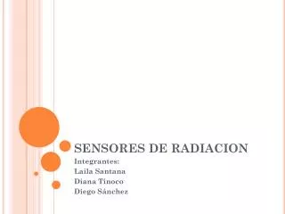 sensores de radiacion