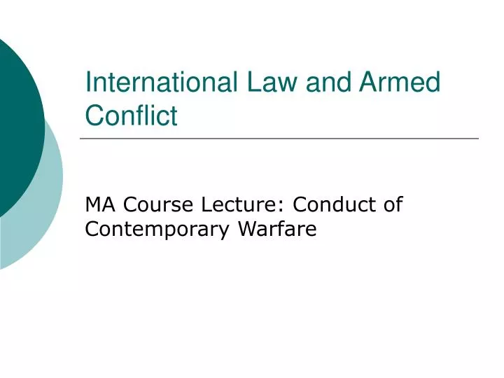 international law and armed conflict