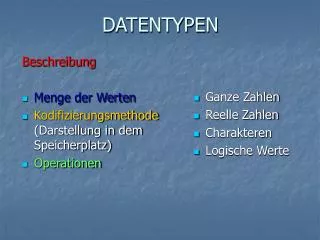datentypen