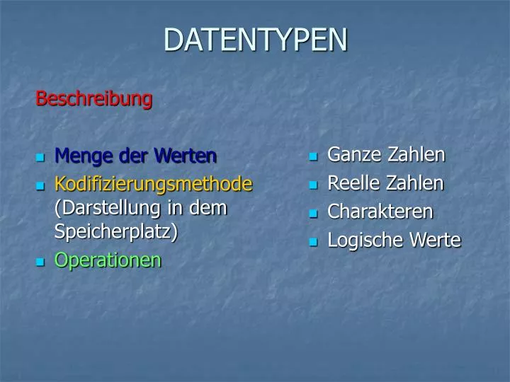 datentypen