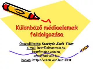 k l nb z m diaelemek feldolgoz sa