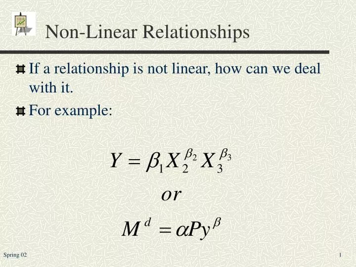 non linear relationships