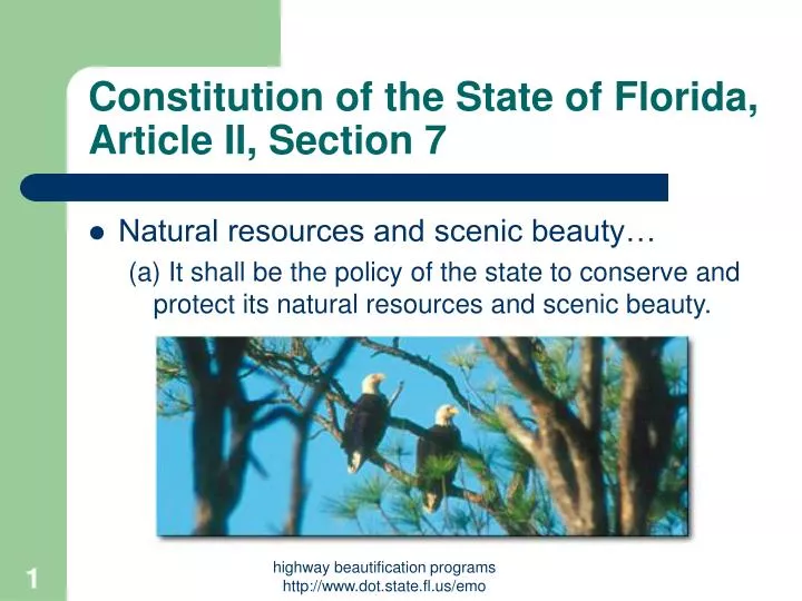 constitution of the state of florida article ii section 7