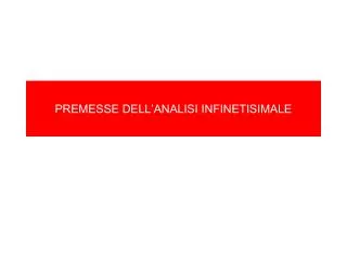 premesse dell analisi infinetisimale